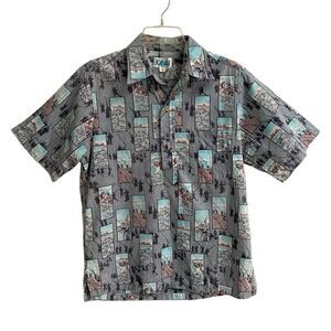 Kahala vintage Hawaiian pullover popover men’s size S short sleeve shirt cotton